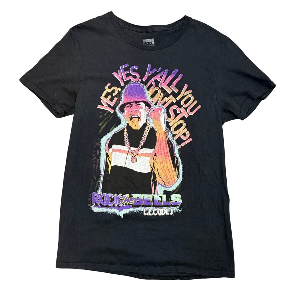 Rock The Bells LL‎ Cool J Graphic Tee Mens Medium Black Streetwear Rap Shirt M